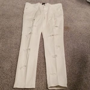 Mossimo Distressed White Jeans